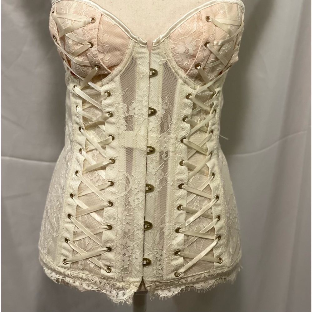 Adore Me Antique White Corset
